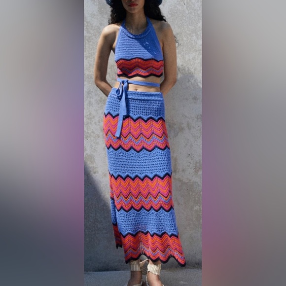 Zara Crocheted skirt special edition multicoloured - Picture 1 of 2